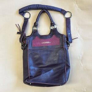 Leather and sting ray bag with computer compartment. J Tote